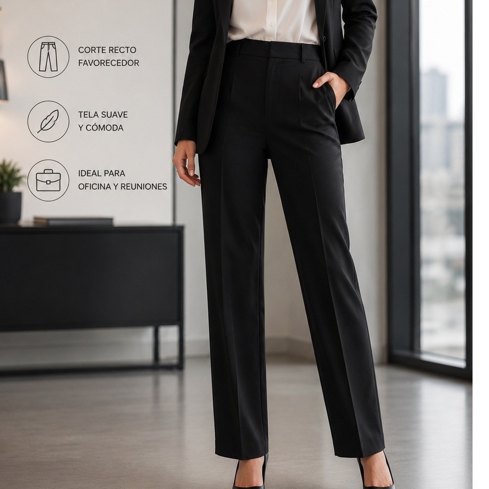 Womens Black MNS Dress Pants Straight ‎ Modern Fit Size 6 Black Formal
